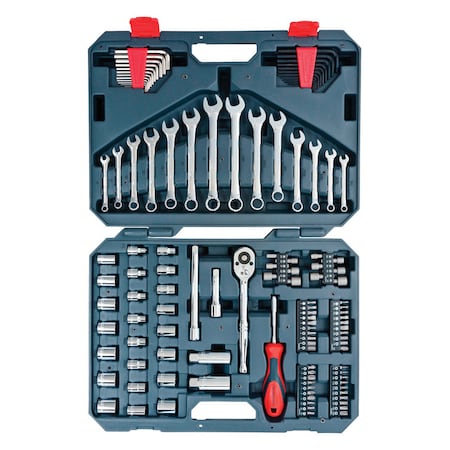 Crescent Crescent 3/8 in. drive Metric and SAE 6 and 12 Point Mechanic's Tool Set 128 pc CTK128MP2N